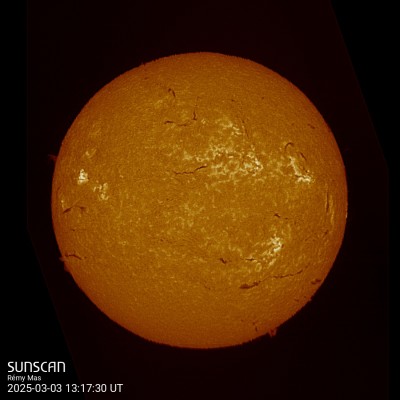 Soleil H-alpha - SUNSCAN - 3 mars 2025